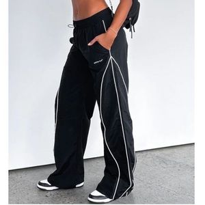 White Fox Boutique - "Unphased" Track Pants in Black